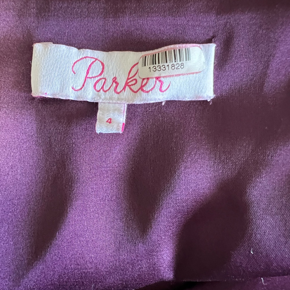 PARKER floral Alison dress long sleeve in cranberry women’s size 4 - Picture 9 of 11